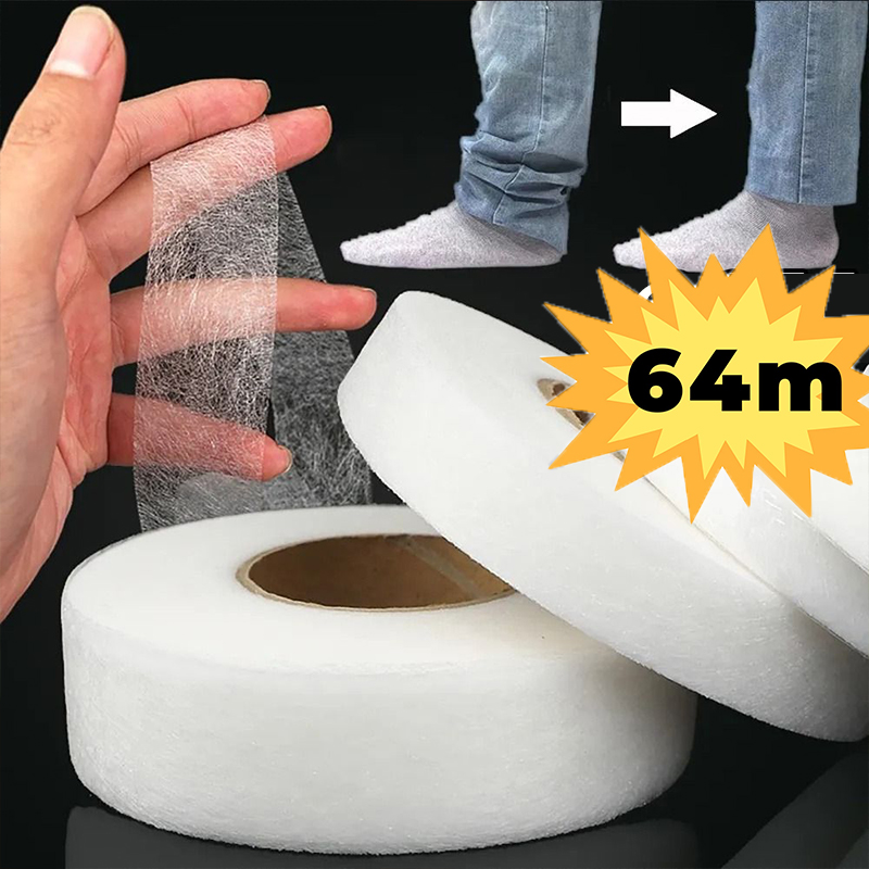 Interfacing Iron On - 64M/Roll Strijkbare Zoomtape Zelfklevende Broekpasta Tape