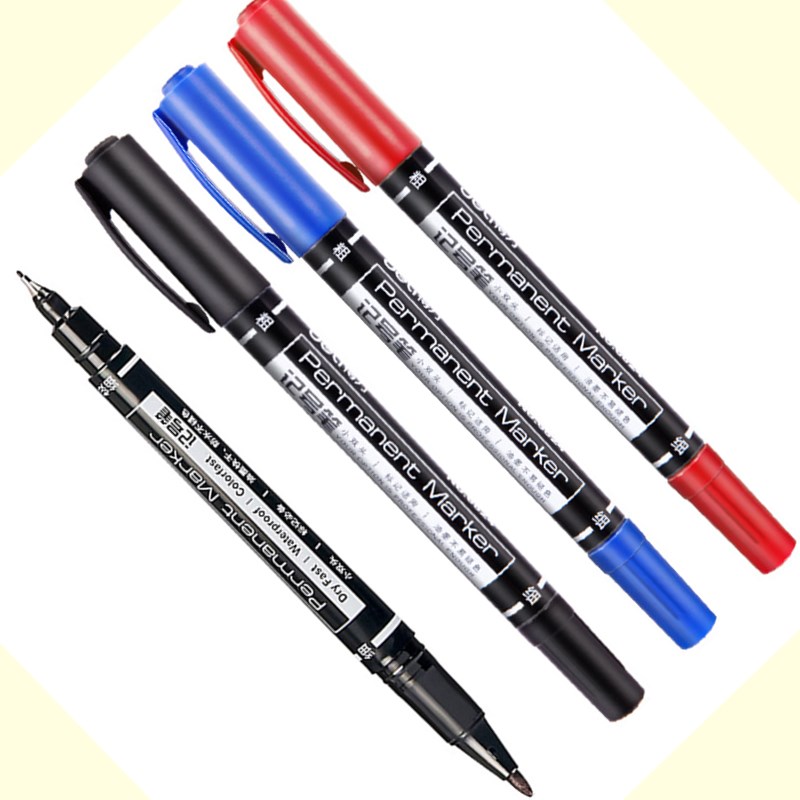 Fabric Marking Pen - Deli 0.5Mm/1Mm Dual Tip Droog Snelle