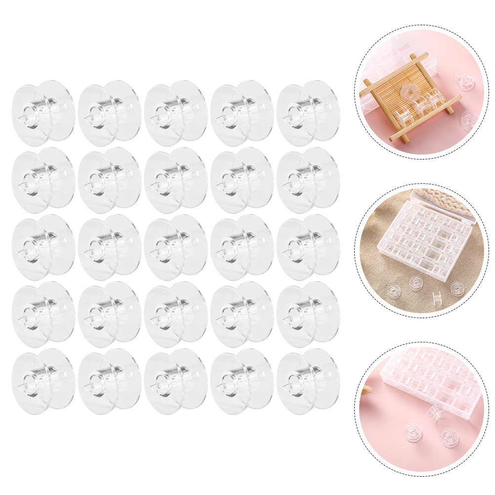Thread Bobbins Empty - 1Set Slijtvaste Transparante Naaispoelen Plastic Lege