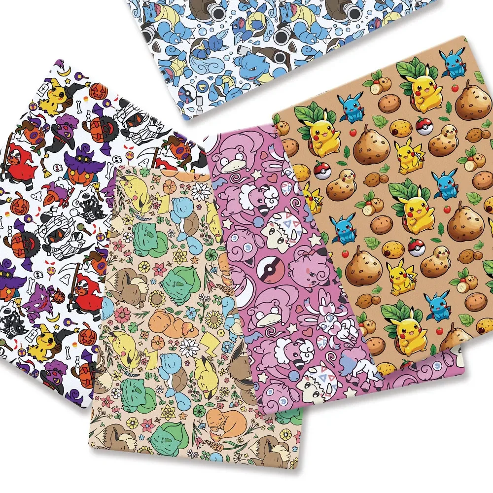 Sewing Production - Pokemon Cartoon Fabric140*50cm Handgemaakte Naaien Patchwork