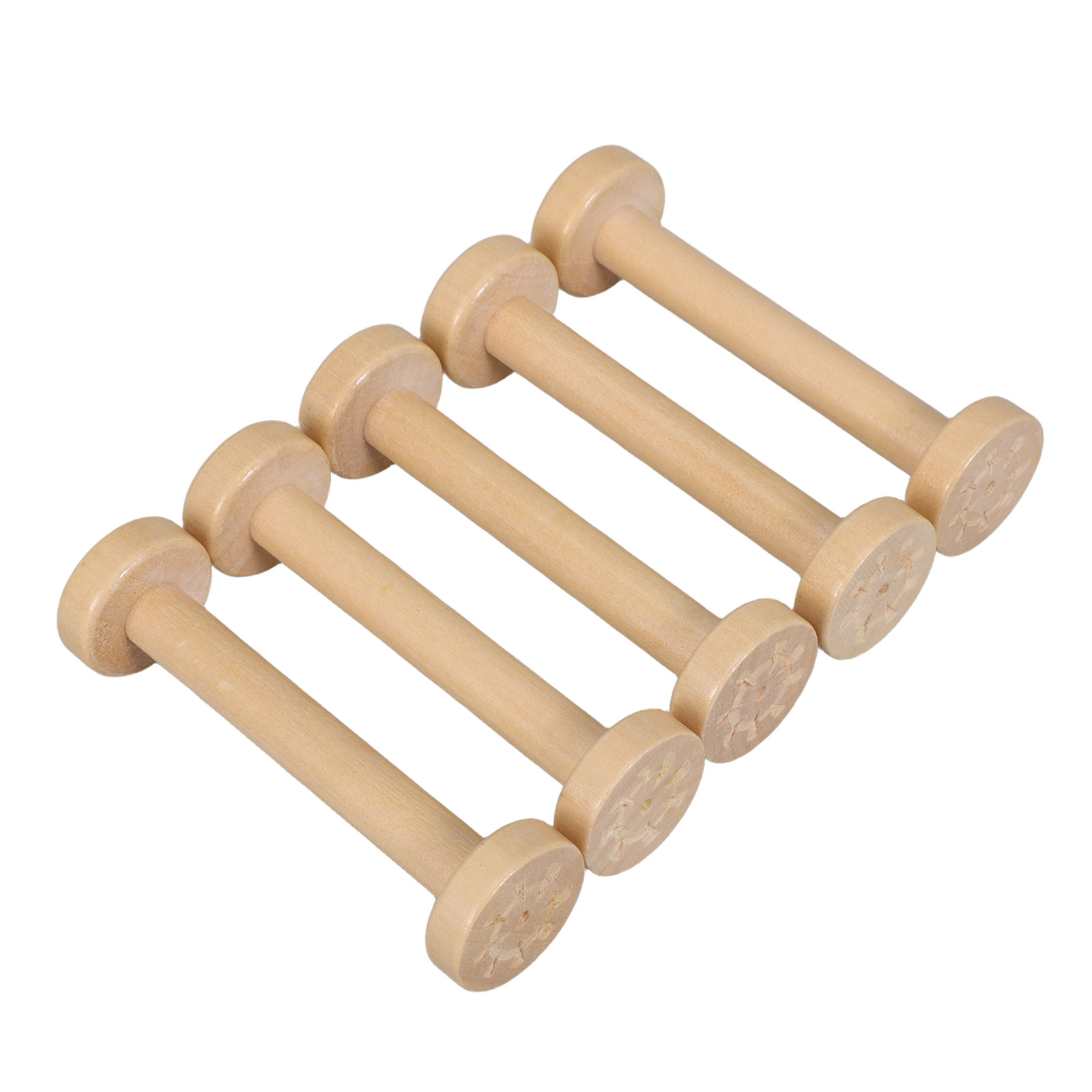 Sewing And Textile - 5 stuks houten spoelen natuurlijke vintage