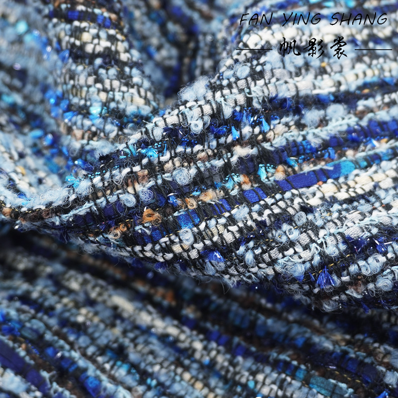 Sewing Tweed - 2025 blauwe serie heldere chiffon wol