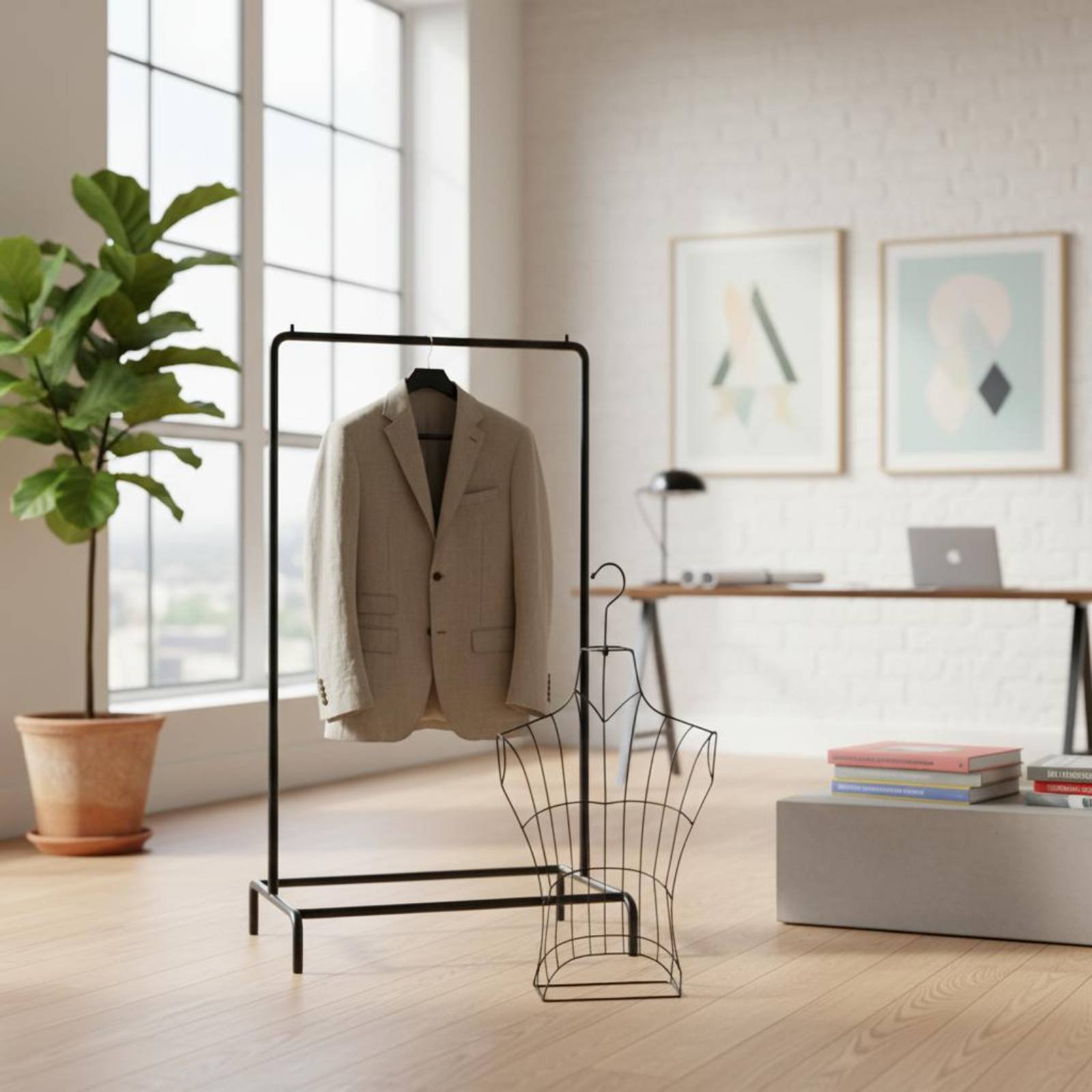 Dress Form Mannequin - IJzeren mannequin met metalen frame, mannelijke