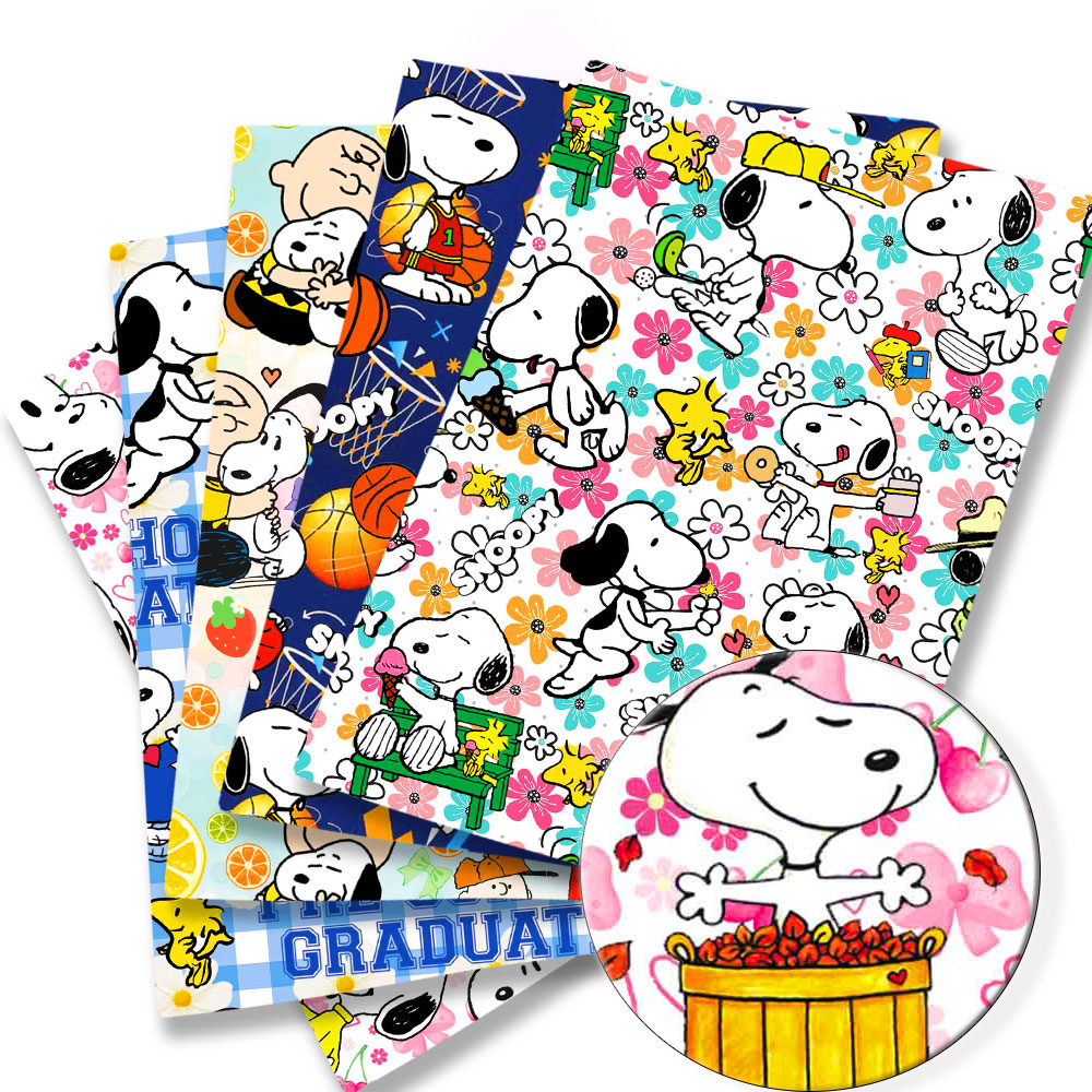 Sewing And Textile - TAKARA TOMY Snoopy stof 140x50CM Cartoon