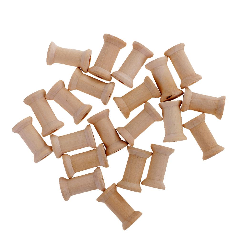 Thread Bobbins Empty - Houten lege spoelset, 20 stuks, borduurwerkbenodigdheden