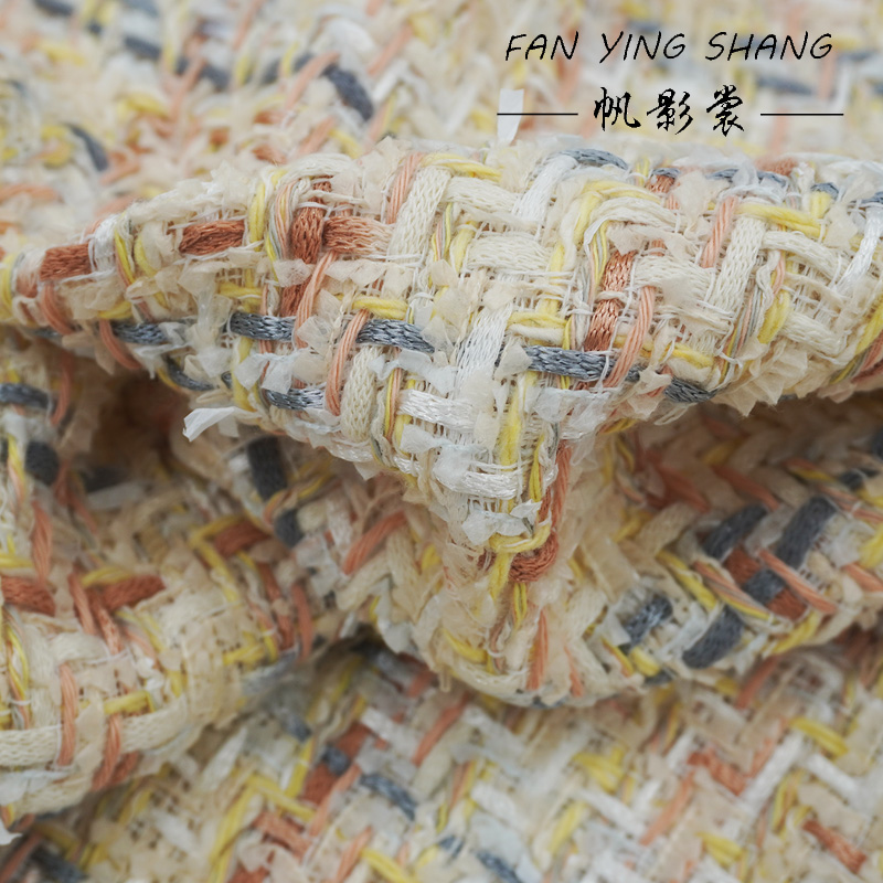 Sewing Tweed - 2026 Nieuwe Mode Wit Grijs Oranje