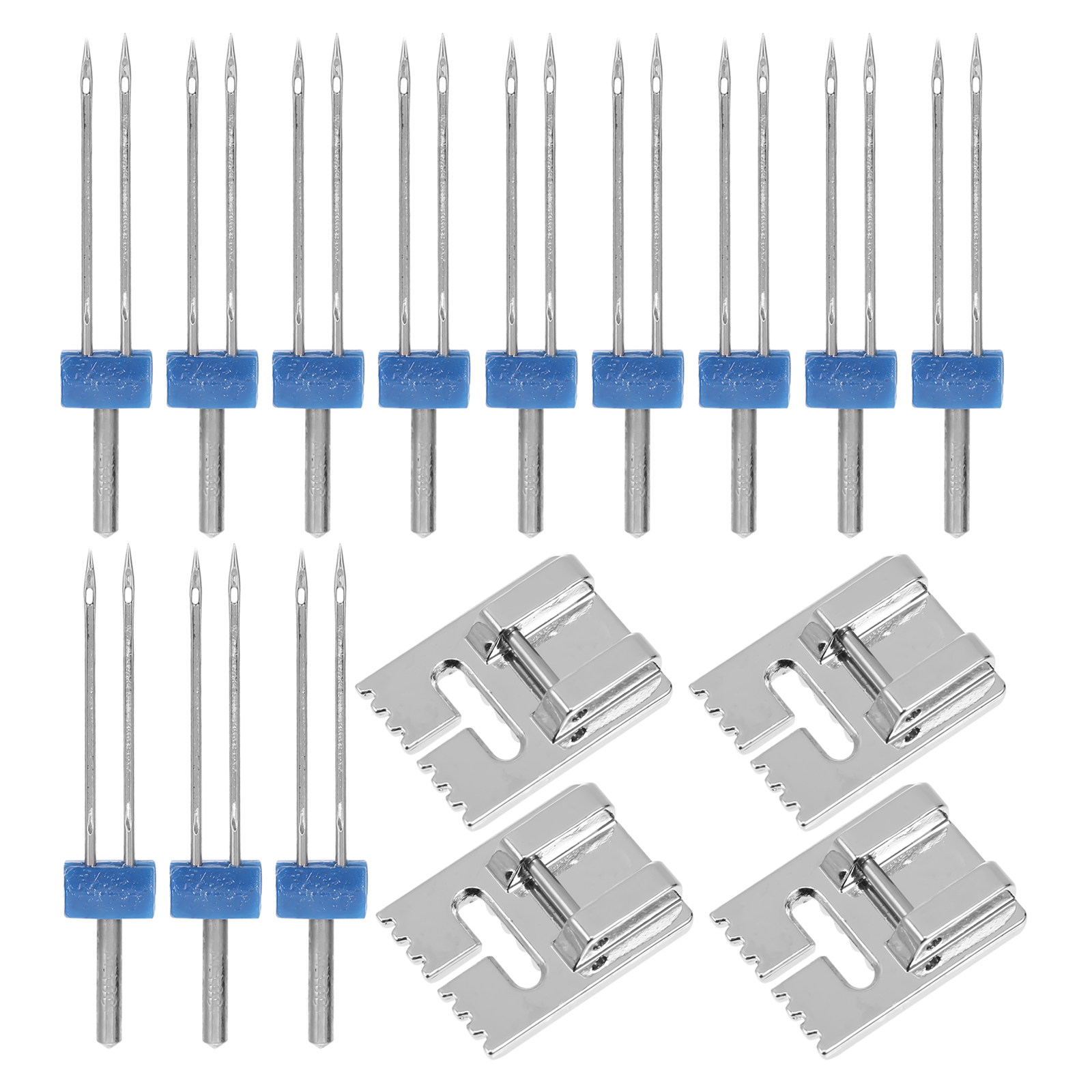 Rolled Hem Foot - 4 sets dubbele naaldset naaimachine accessoires