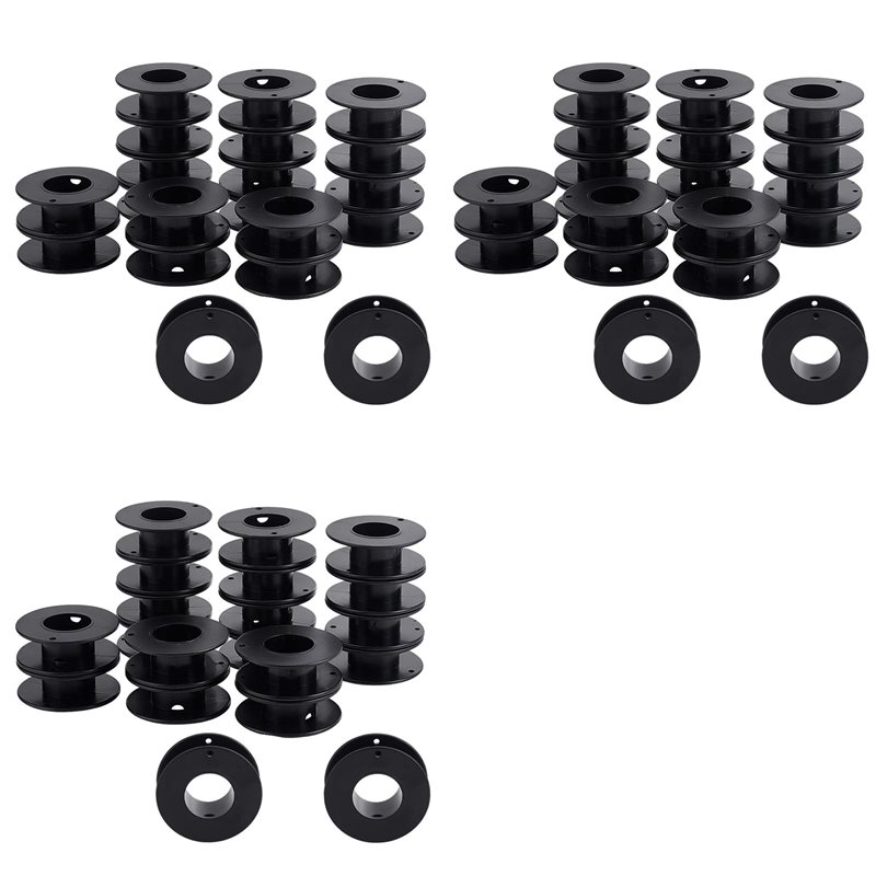 Thread Bobbins Empty - Aug. 60 stuks lege spoelen, 2,1x0,7