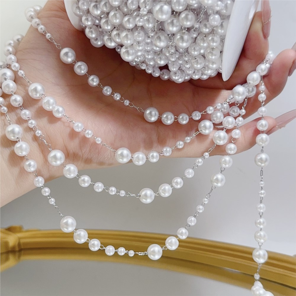 1 meter 3-8 mm faux parel kral - Sewing Production recensie en prijs