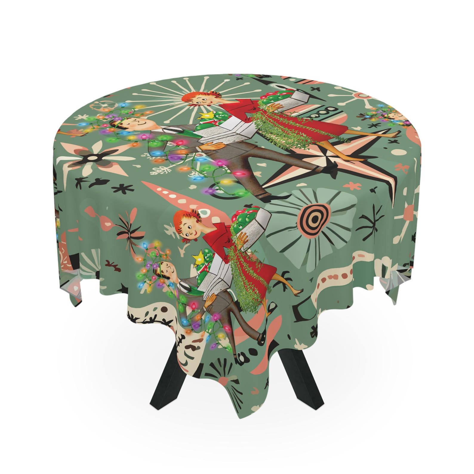 Retro jaren 50 kitsch kerstvie - Century Textile & Sewing Supply Reviews recensie en prijs