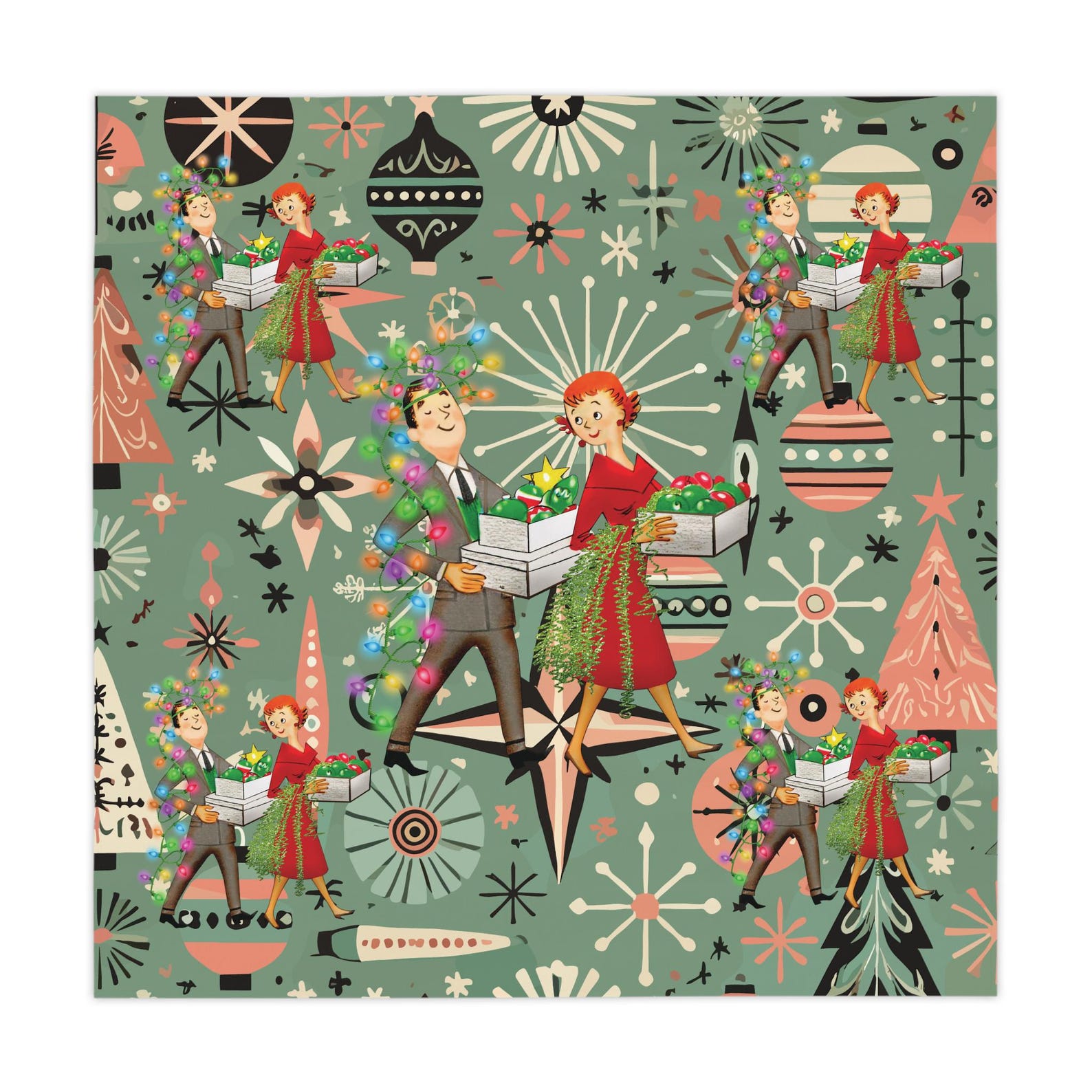 Retro jaren 50 kitsch kerstvie - Century Textile & Sewing Supply Reviews recensie en prijs