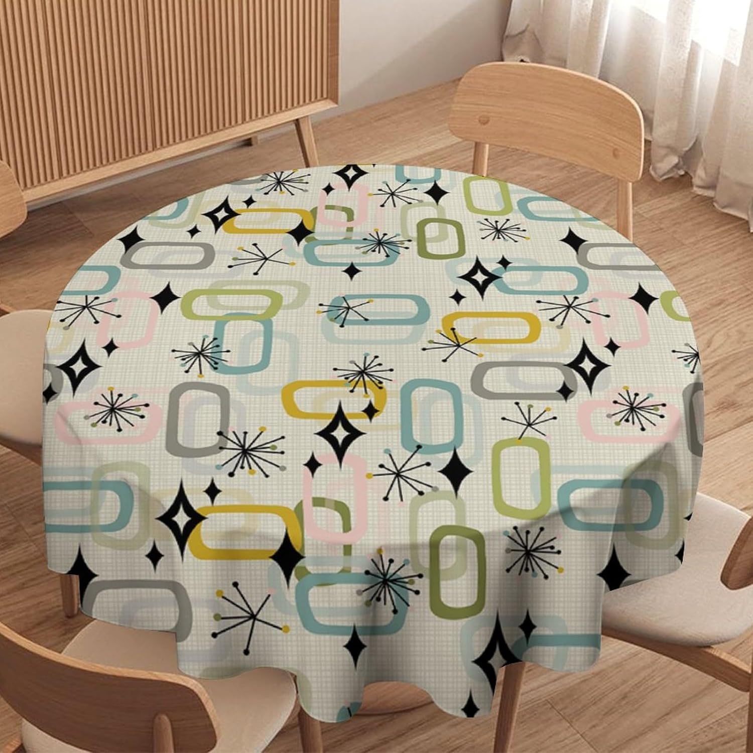 Mid Century Boho Retro Abstrac - Century Textile & Sewing Supply Reviews recensie en prijs