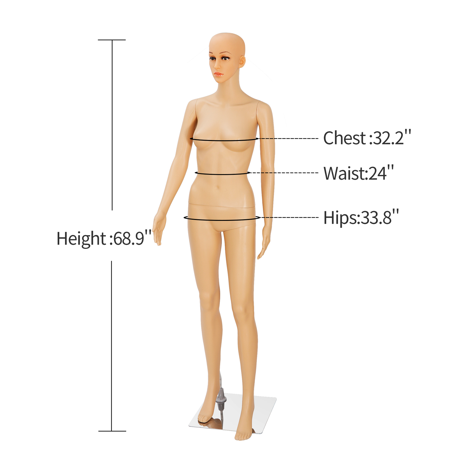 Vrouwelijke mannequin op ware  - Dress Form Mannequin recensie en prijs