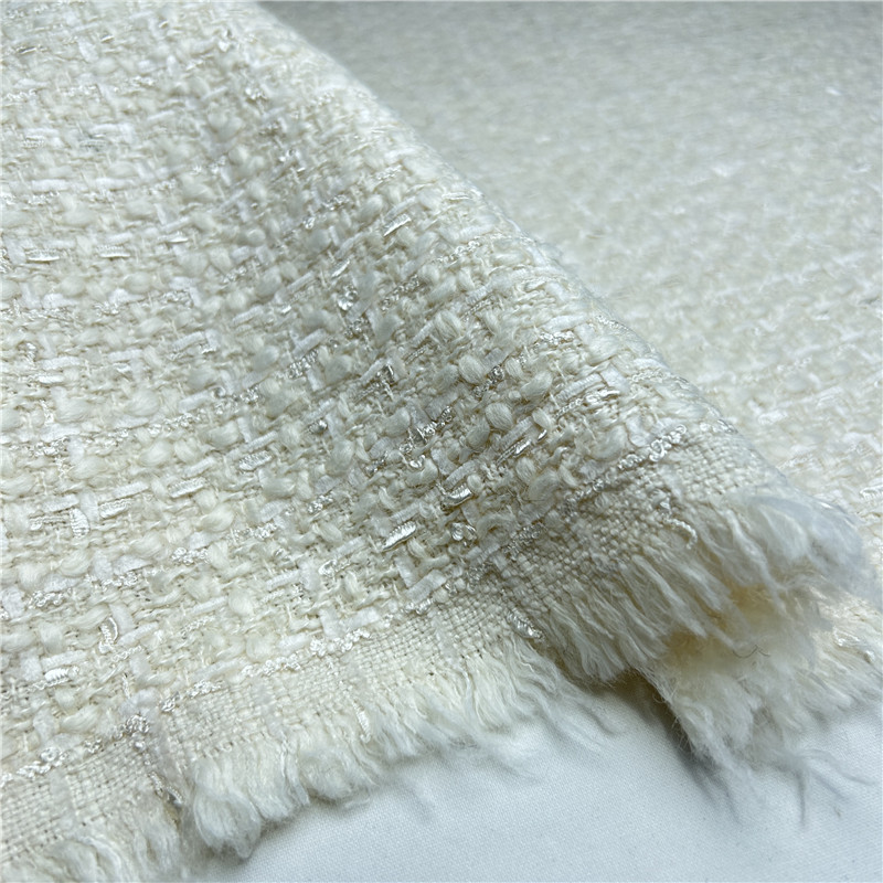 Beige Franse luxe gedrapeerde  - Sewing Tweed recensie en prijs