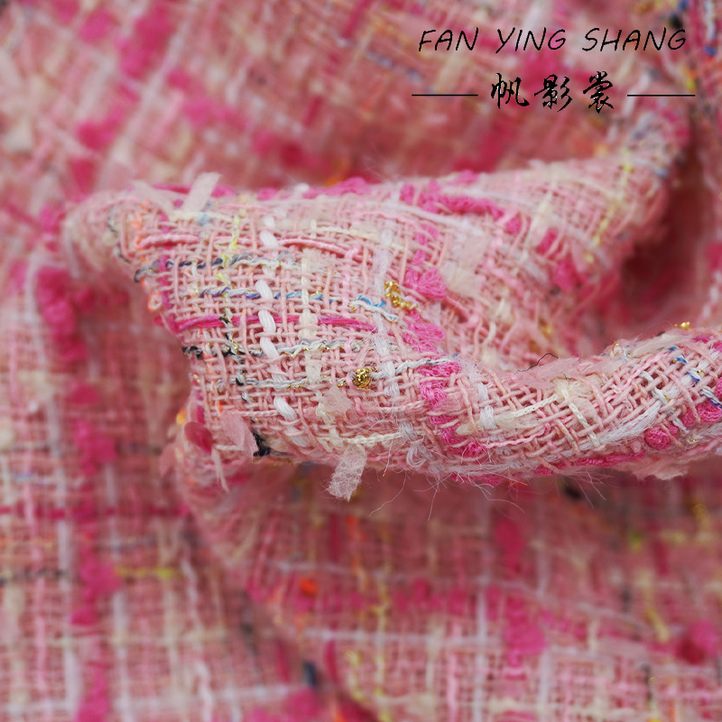 De roze geruite katoenen tweed - Sewing Tweed recensie en prijs