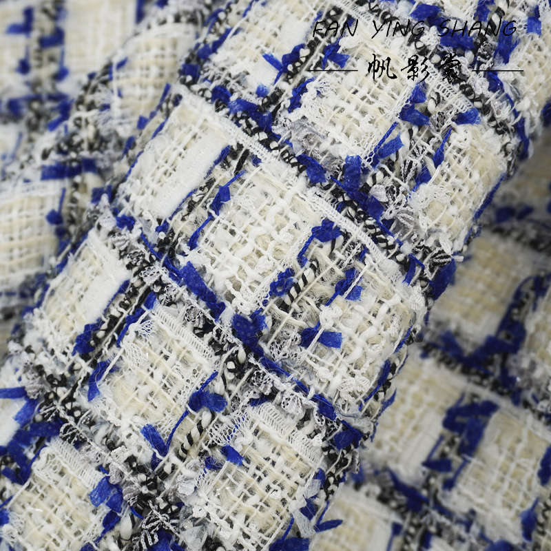 Blauw Zwart Plaid Vlinder Gaas - Sewing Tweed recensie en prijs