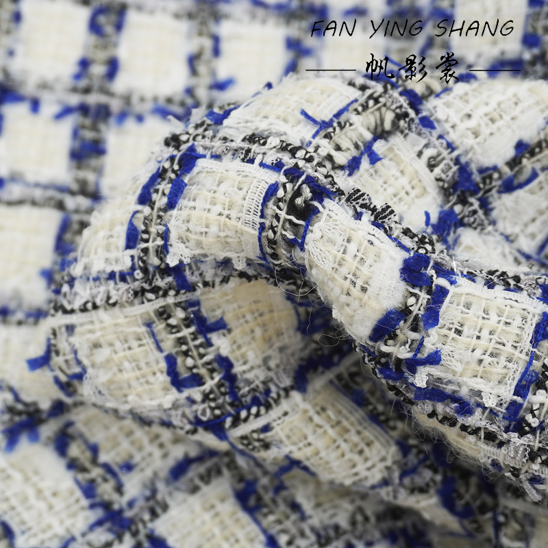 Blauw Zwart Plaid Vlinder Gaas - Sewing Tweed recensie en prijs