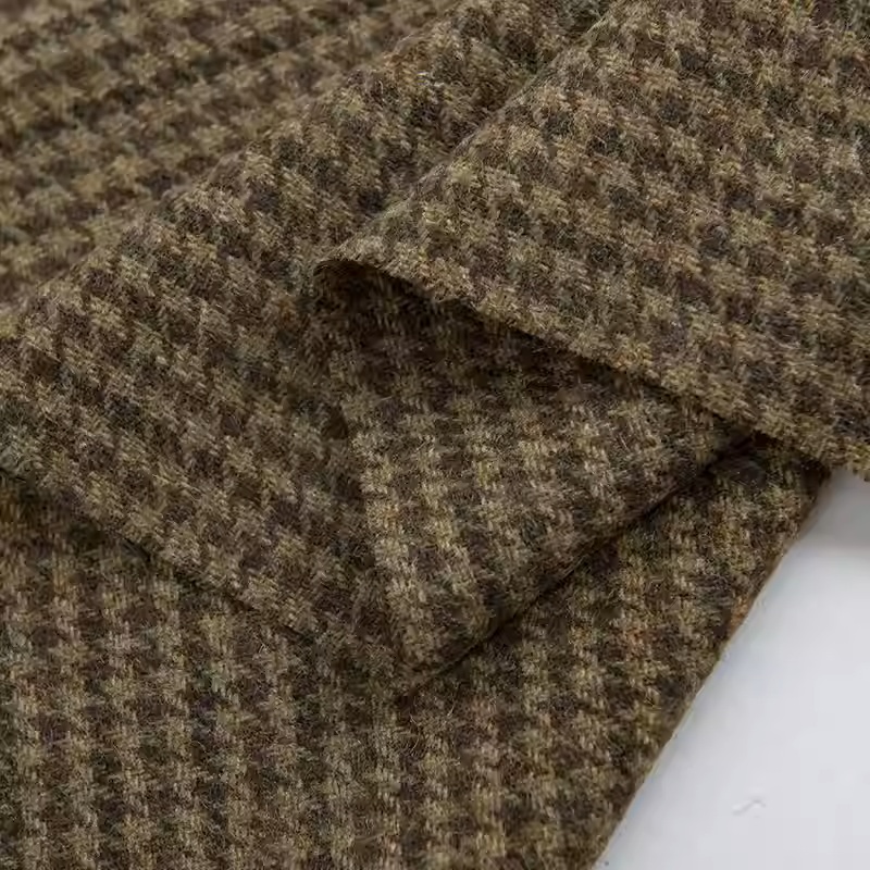 Lichte koffie kleine houndstoo - Sewing Tweed recensie en prijs