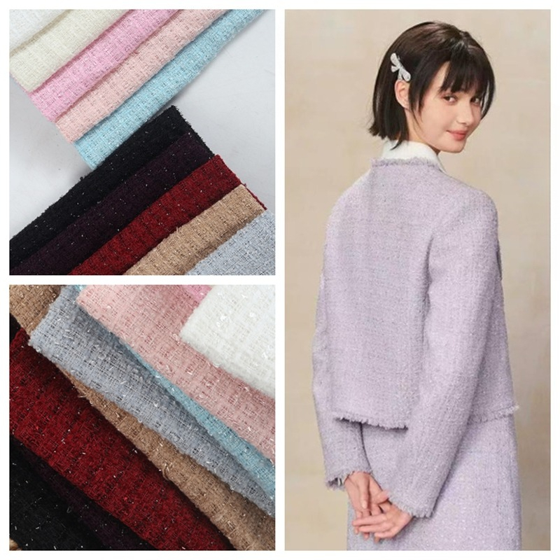 Effen chenille geweven tweedst - Sewing Tweed recensie en prijs